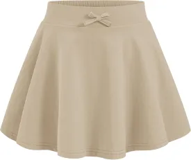 BOOPH Girls Skirts Kids Casual Mini Skorts Toddler Athletic Uniform Skirts with Pockets