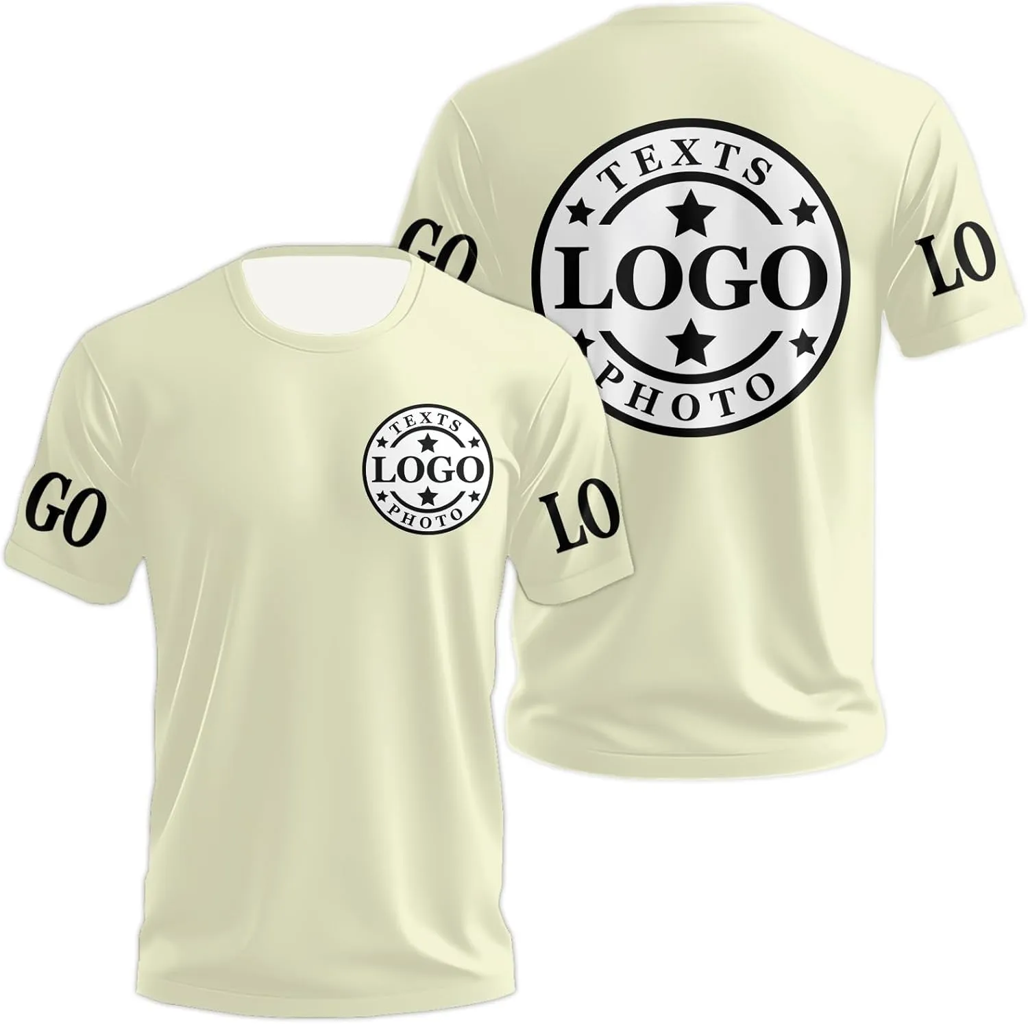 Custom T Shirts for Men Custom Tshirts Unisex Add Text Logo Photo Personalized Tshirts Customized T Shirts Front Back