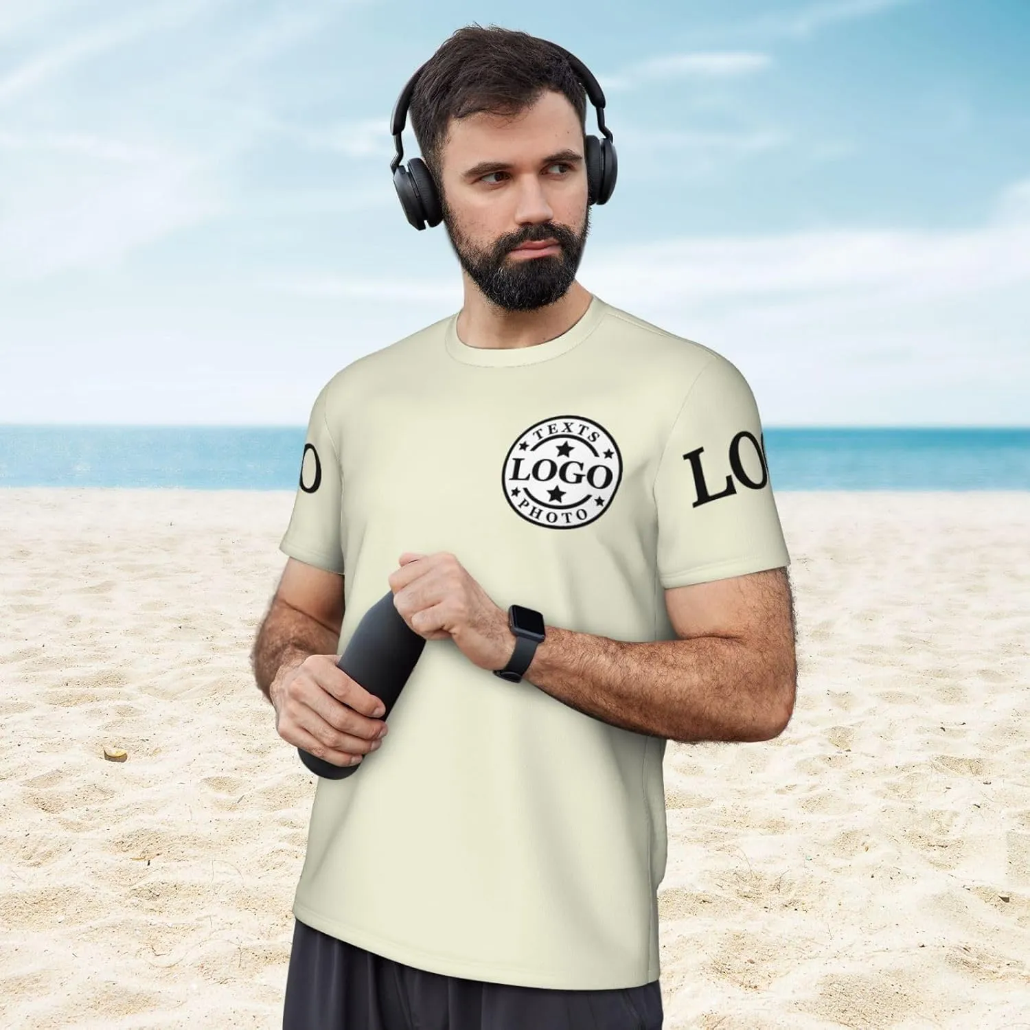 Custom T Shirts for Men Custom Tshirts Unisex Add Text Logo Photo Personalized Tshirts Customized T Shirts Front Back