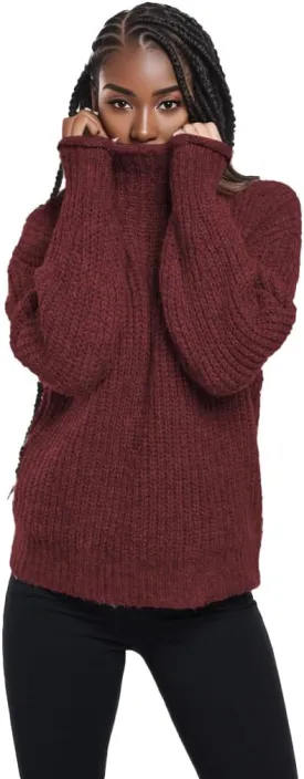 Famulily Women's Pullover Sweaters Long Sleeve Turtleneck Sweater Casual Oversized Knitted Tops 2023 Fall Winter Clothes