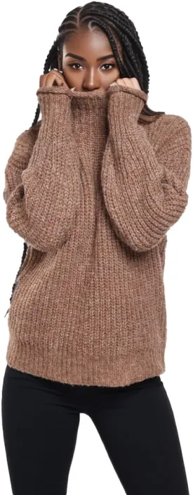 Famulily Women's Pullover Sweaters Long Sleeve Turtleneck Sweater Casual Oversized Knitted Tops 2023 Fall Winter Clothes