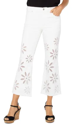 Hannah Crop Flare With Fray Hem