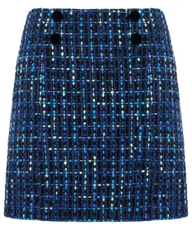 Joe Browns 14 Blue Tiah Tweed Skirt