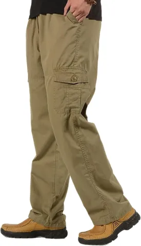 Men's Slim Cargo Pants - 2025 Mutil Pockets Joggers Tapered Hiking Work Trousers, M-6XL