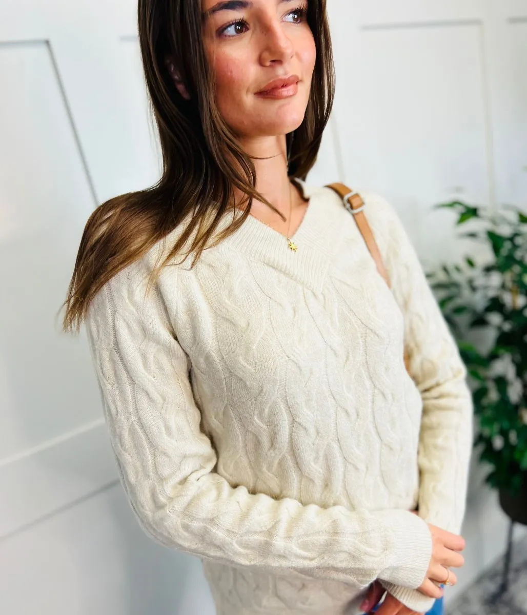 Natural Cable Twist Jumper