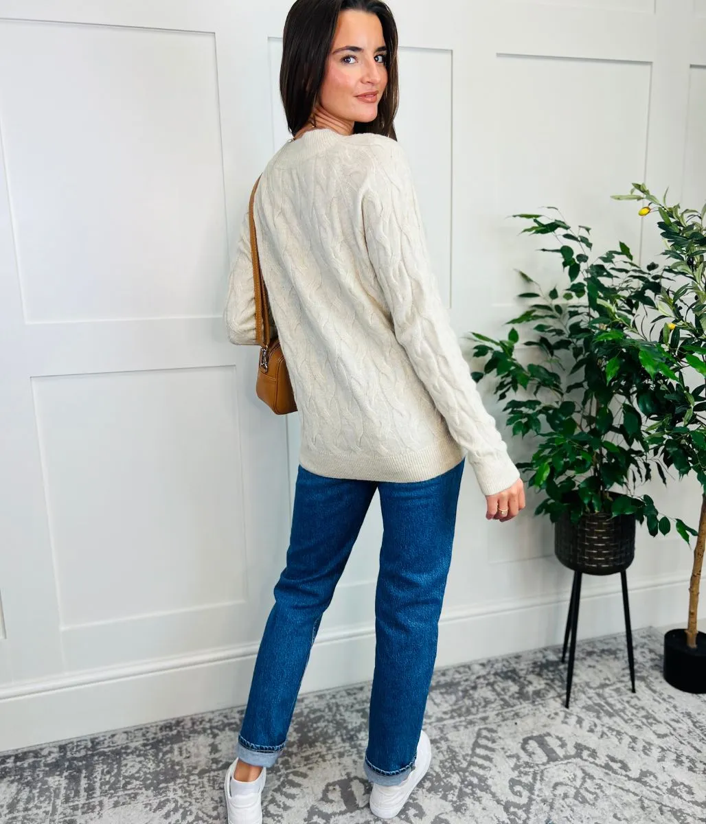 Natural Cable Twist Jumper
