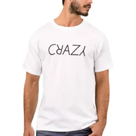Nutcase Designer Round Neck Men's T-Shirt Wrinkle-Free Poly Cotton Tees - Crazy