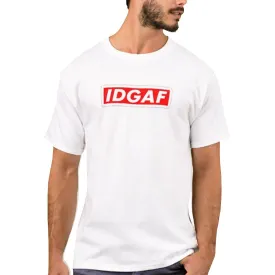 Nutcase Designer Round Neck Men's T-Shirt Wrinkle-Free Poly Cotton Tees - IDGAF