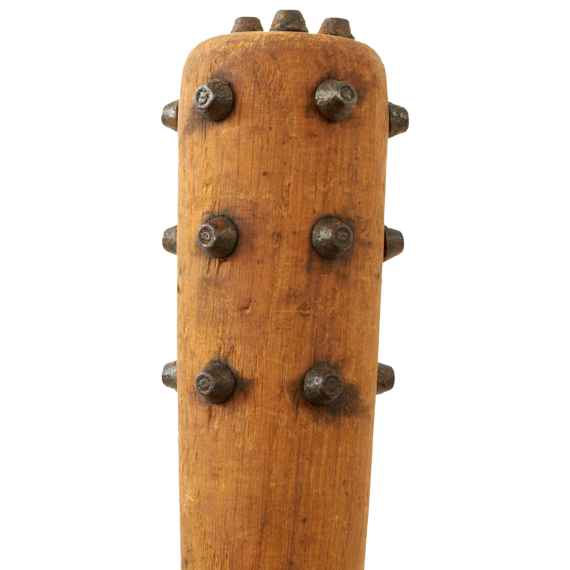 Original British WWI Trench Raiding Club With Hobnail Studded End