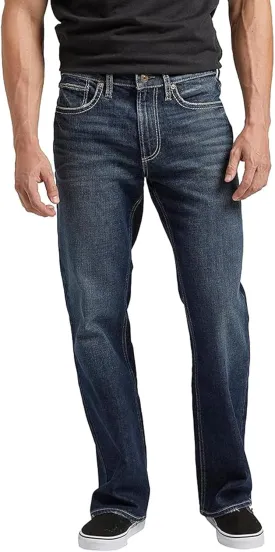 Silver Jeans Co. Men's Zac Relaxed Fit Straight Leg Denim Jeans