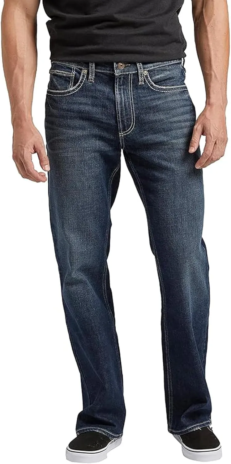 Silver Jeans Co. Men's Zac Relaxed Fit Straight Leg Denim Jeans