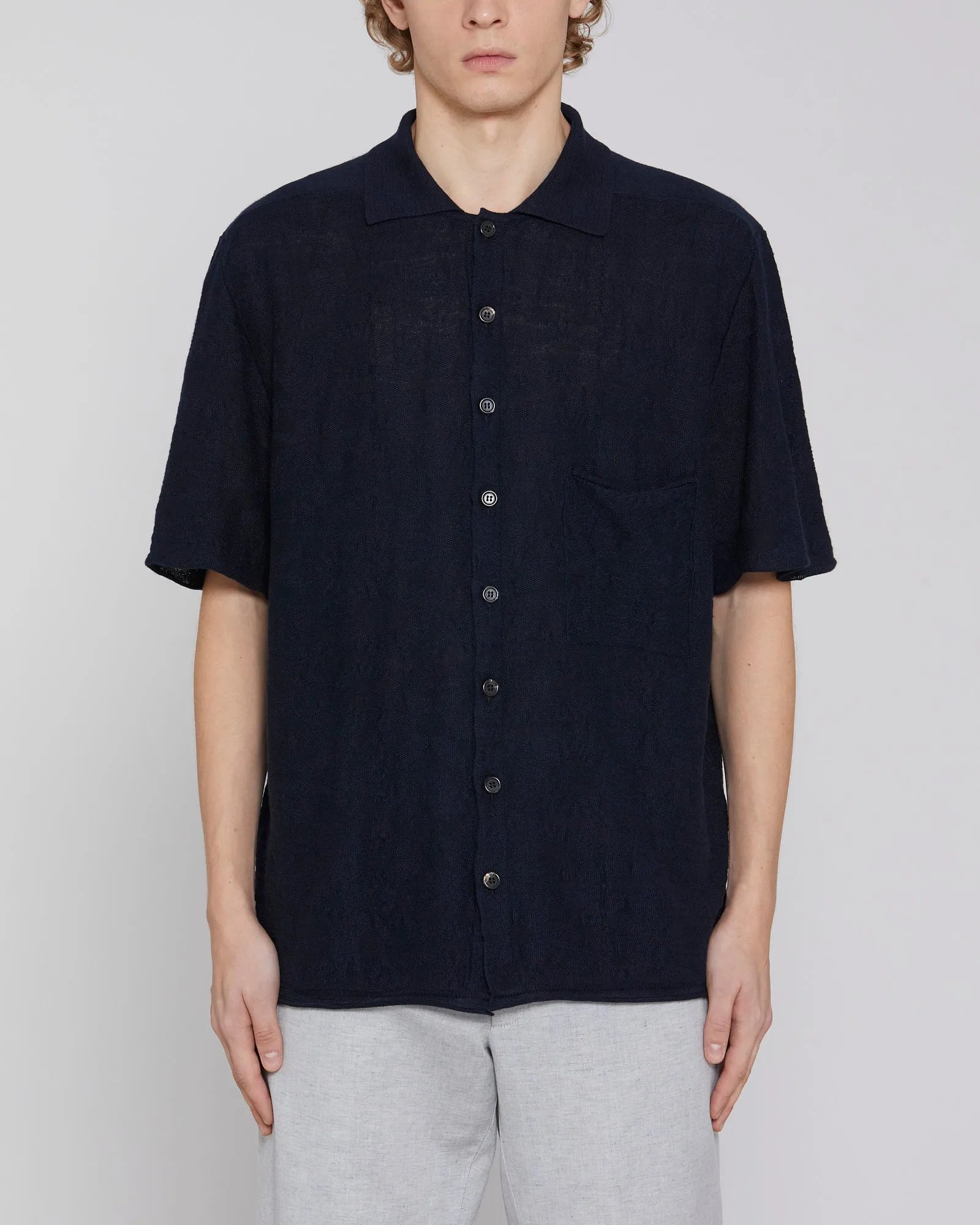 T-shirt Flower Blue Navy