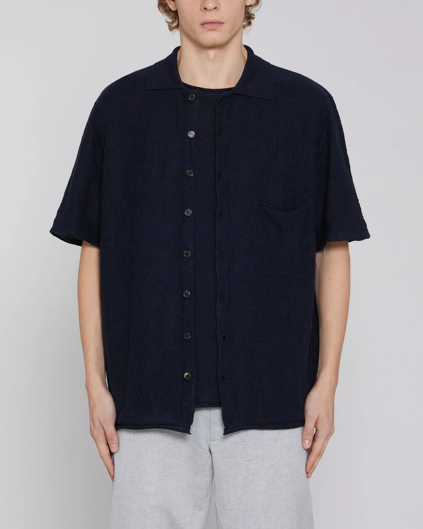 T-shirt Flower Blue Navy