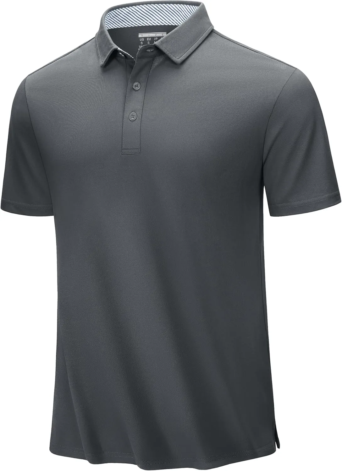TACVASEN Men's Polo Shirts Short Sleeve Casual Cotton Pique 3 Buttons T-Shirts Classic Fit Golf Polo Shirts