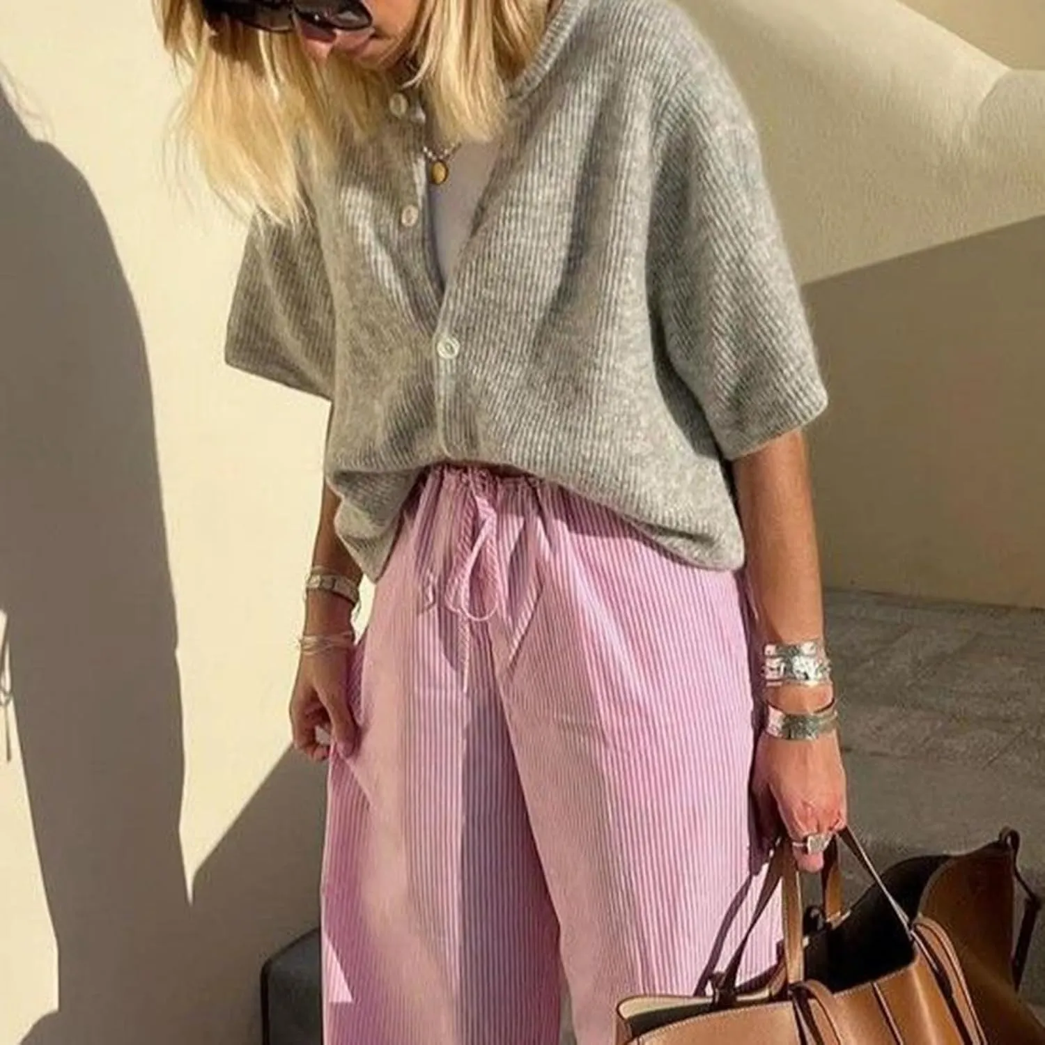 Women Y2k Short Sleeve Cardigans Button Down Rib Knitted Crop Sweater Shirt Cute Knitwear Top Coquette Clothes