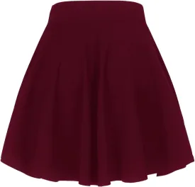 Women's Summer High Waisted Skirts Tummy Control Pleated Athletic Skirts Mini Dress