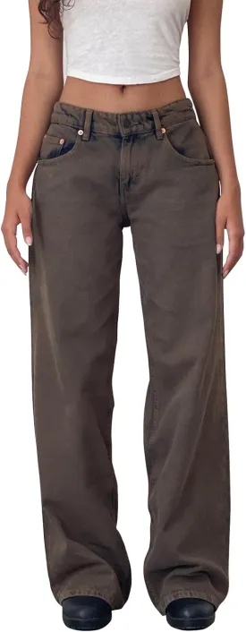 Women's Wide Leg Boyfriend Jeans Straight Leg Denim Pants Low Rise Baggy Casual Loose Jeans