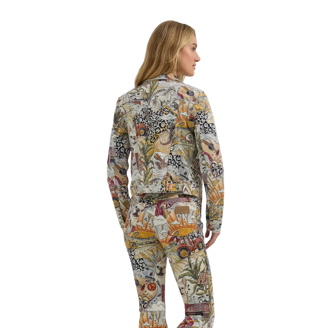Wrangler Women's Lainey Life Of Multiprint Trucker Jacket